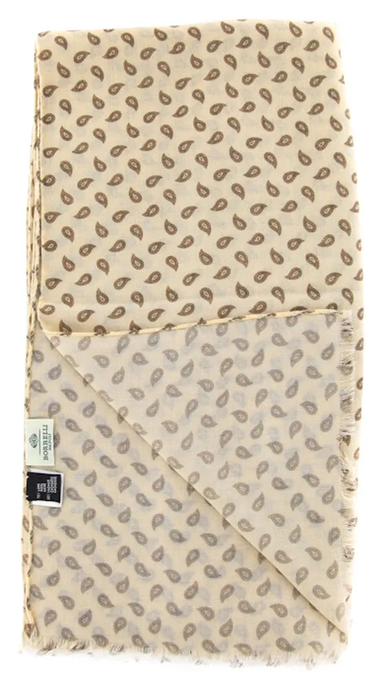Luigi Borrelli Wool BlendBeige Scarf