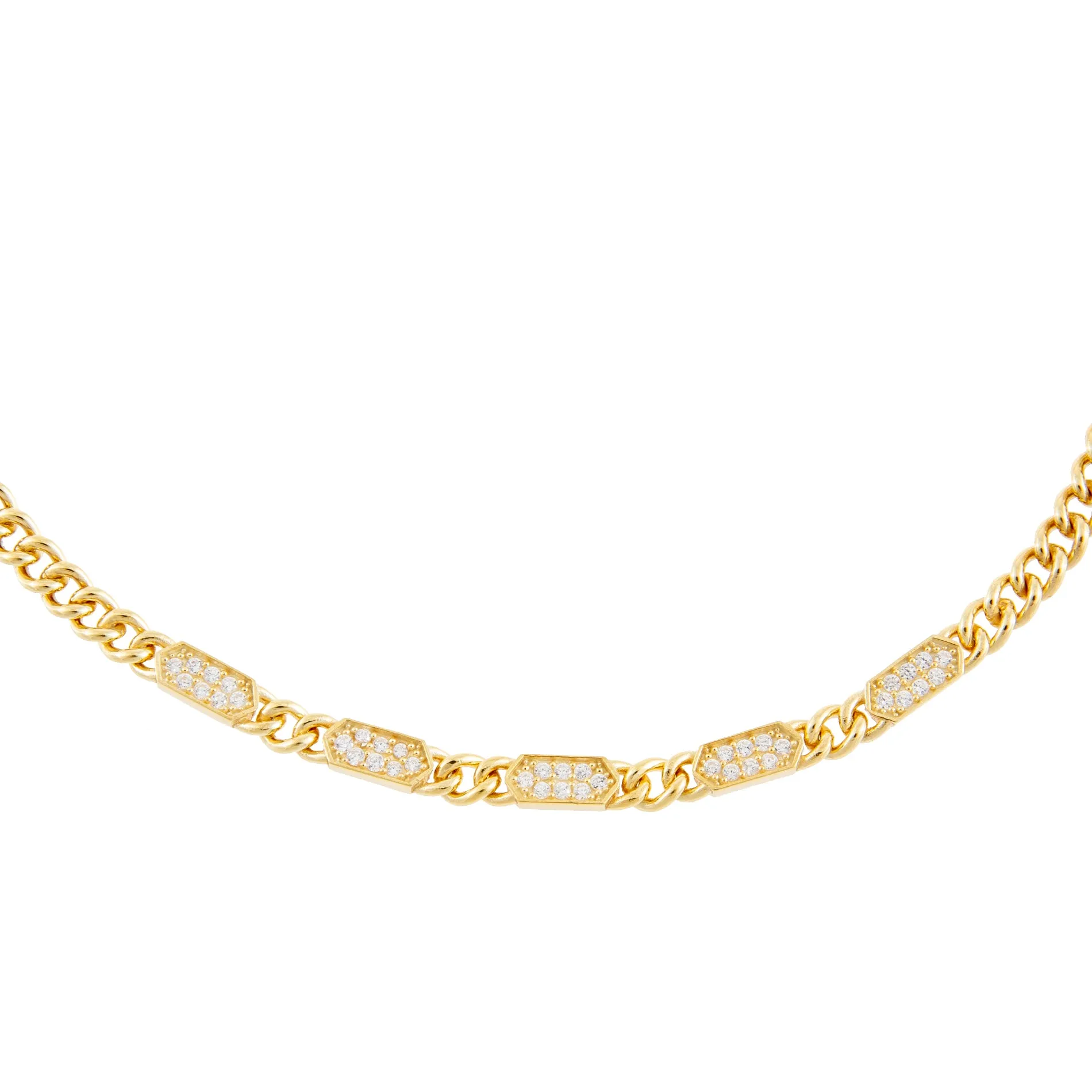 Pavé Bars Chain Choker